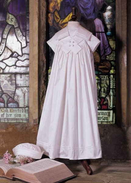 Little Darlings silk christening gown and hat