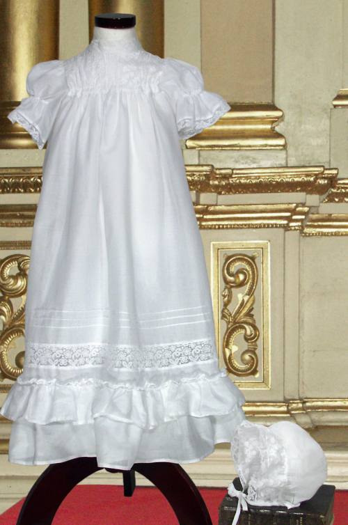 Little Darlings cotton christening gown.