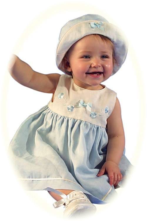 linen toddler's dress