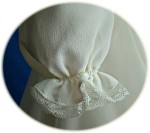 Italian Silk Christening Gown Cuff Detail