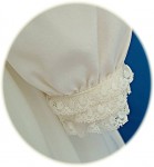 Italian Silk Christening Dress Cuff Detail