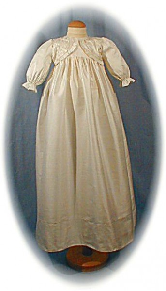 Budget price silk christening gown
