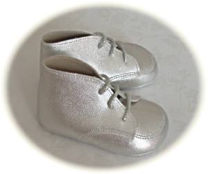 Silver baby boots