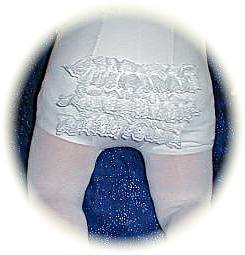 Frilly bottom tights
